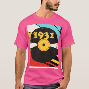 Vintage Retro 1931 Birthday Shirt Vinyl Music