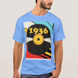 Vintage Retro 1936 Birthday Shirt Vinyl Music