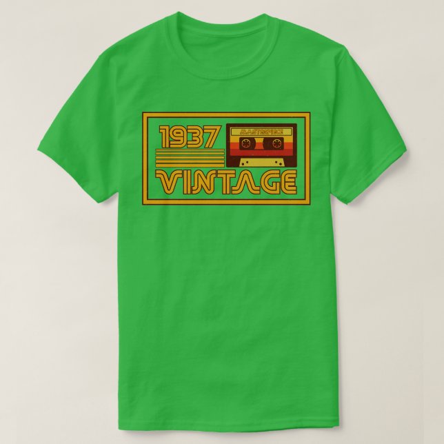 Vintage Retro 1937 Masterpiece Cassette Tape T-Shirt (Design Front)