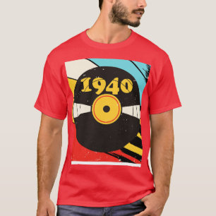 Vintage Retro 1940 Birthday Shirt Vinyl Music