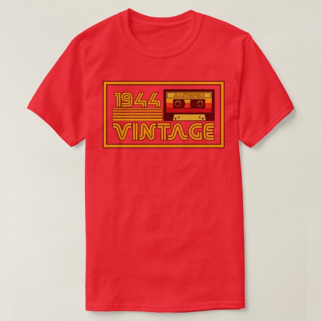 Vintage Retro 1944 Masterpiece Cassette Tape T-Shirt (Design Front)