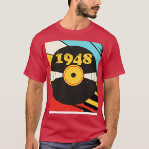 Vintage Retro 1948 Birthday Shirt Vinyl Music