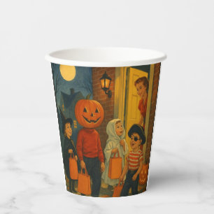Vintage/retro 1950s trick or treating Halloween Paper Cups