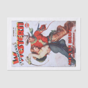 Vintage Retro 1950s Western Girl Boy  Tissue Paper