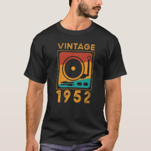 Vintage Retro  1952 70th Birthday Record Player  T-Shirt