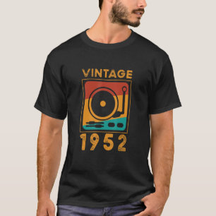 Vintage Retro 1952 70th Birthday Record Player T-Shirt
