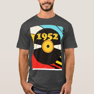 Vintage Retro 1952 Birthday Shirt Vinyl Music