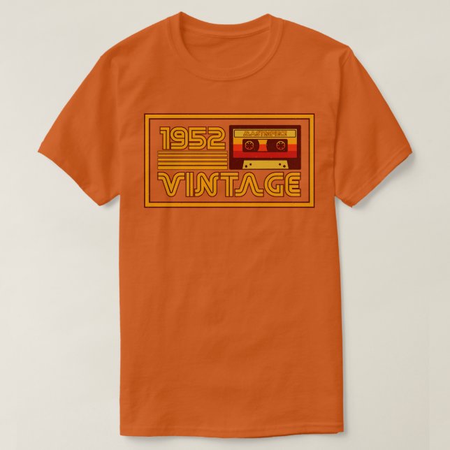 Vintage Retro 1952 Masterpiece Cassette Tape T-Shirt (Design Front)