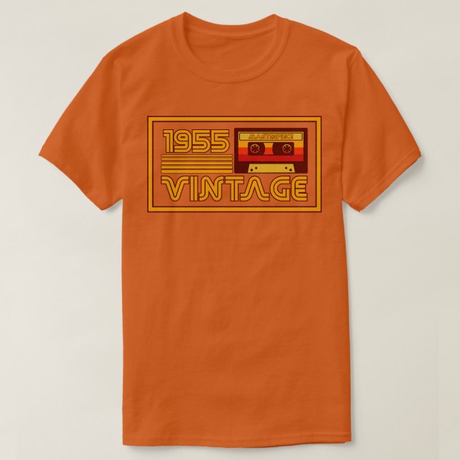 Vintage Retro 1955 Masterpiece Cassette Tape T-Shirt (Design Front)