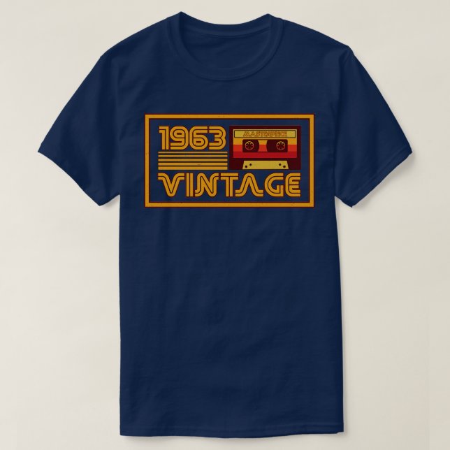 Vintage Retro 1963 Masterpiece Cassette Tape T-Shirt (Design Front)