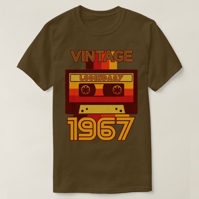Vintage Retro 1967 Legendary Cassette Tape T-Shirt (Design Front)