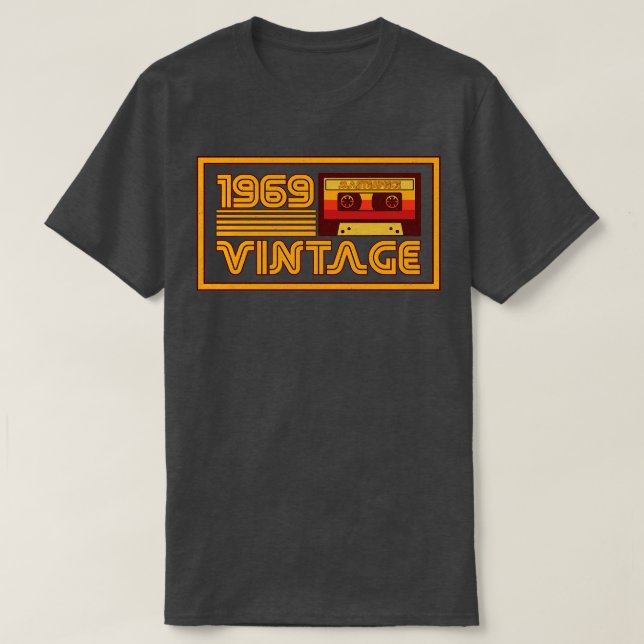 Vintage Retro 1969 Masterpiece Cassette Tape T-Shirt (Design Front)