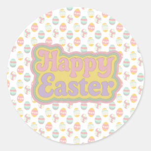 Vintage/retro 1970s Easter Classic Round Sticker