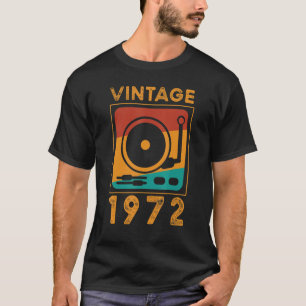 Vintage Retro 1972 50th birthday Record Player T-Shirt