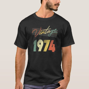 Vintage Retro 1974 49th Birthday For 49 Years Old T-Shirt