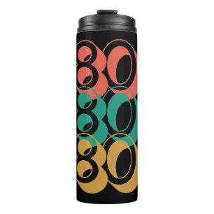Vintage Retro 1980 Red Green Yellow Thermal Tumbler