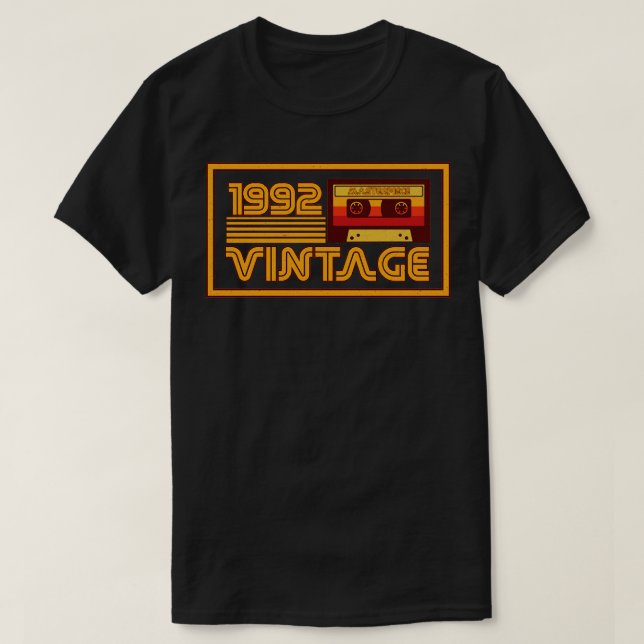 Vintage Retro 1992 Masterpiece Cassette Tape T-Shirt (Design Front)
