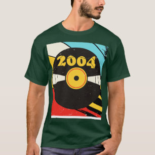 Vintage Retro 2004 Birthday Shirt Vinyl Music