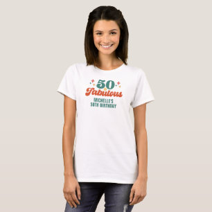 Vintage Retro 50 And Fabulous Birthday T-Shirt