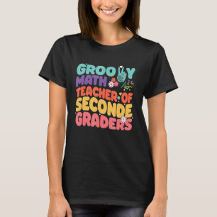 Vintage Retro 60s 70s Groovy Math Teacher of Secon T-Shirt