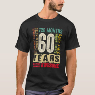 Vintage Retro 60Th Birthday Outfit 60 Years Of Bei T-Shirt