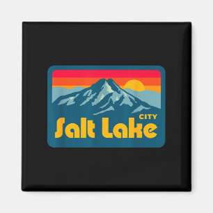 Vintage retro 70s 80s salt lake city utah mountain magnet