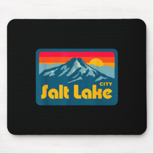 Vintage retro 70s 80s salt lake city utah mountain mouse pad