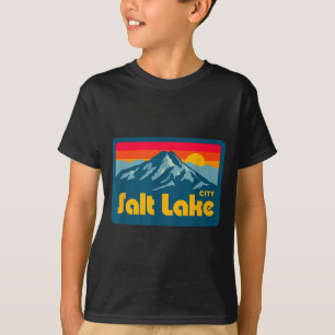 Vintage retro 70s 80s salt lake city utah mountain T-Shirt