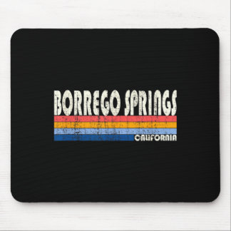 Vintage Retro 70s 80s Style Hometown of Borrego Mouse Pad
