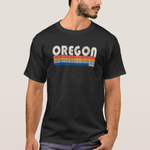 Vintage Retro 70s 80s Style Hometown of Oregon OH T-Shirt