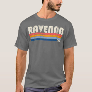 Vintage Retro 70S 80S Style Hometown Of Ravenna re T-Shirt