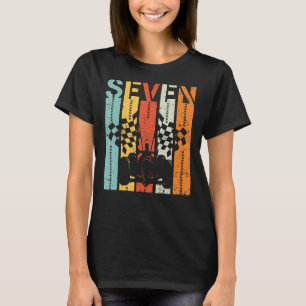 Vintage Retro 7 Year Old Race Car Birthday Boy Rac T-Shirt