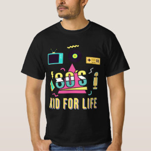 Vintage Retro 80's Kid For Life 1980s Cool Eightie T-Shirt