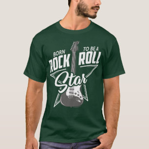 Vintage Retro 80s Music Guitar Wings Rock & Roll  T-Shirt