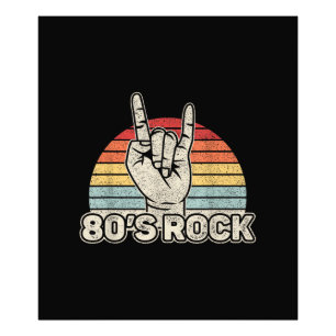 Vintage Retro 80's Rock Band Photo Print
