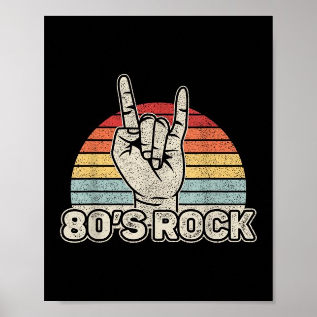 Vintage Retro 80's Rock Band Poster (Front)