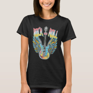 Vintage Retro 80s Rock & Roll Music Electric Guita T-Shirt