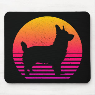 Vintage Retro 80's Style Corgi Mouse Pad