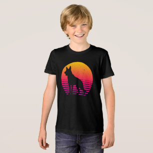 Vintage Retro 80's Style German Shepherd Tri-Blend Shirt