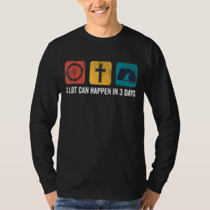 Vintage Retro A Lot Can Happen In 3 Days Bible Cro T-Shirt