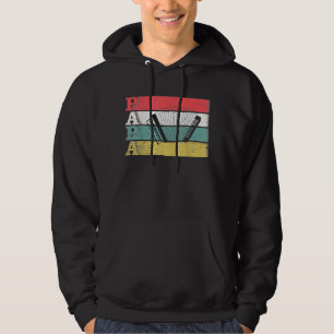 Vintage Retro Accordion Papa Music Musician Silhou Hoodie