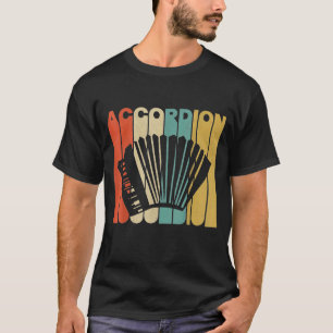 Vintage Retro Accordion Silhouette T-Shirt