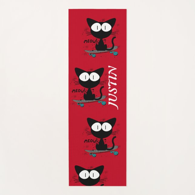 Vintage retro acrobatic cats Gang  Yoga Mat (Front)