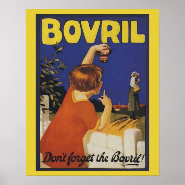 Vintage retro advertising, Bovril Poster (Front)