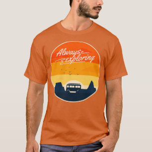 Vintage Retro Always Exploring Surf T-Shirt