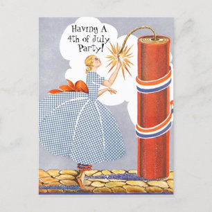 Vintage Retro America 4th of July Invitation PC