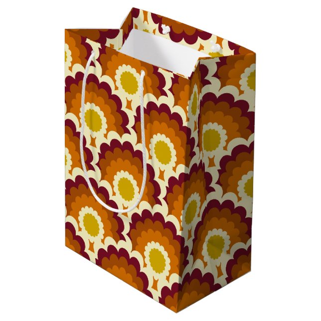 Vintage retro and mod 60s 70s gift bag (Back Angled)