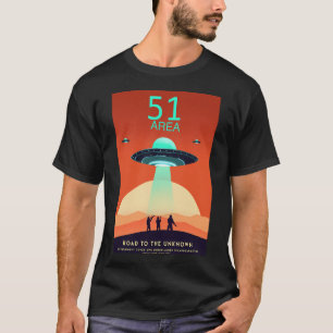 Vintage Retro Area 51 Poster Roswell New Mexico D T-Shirt