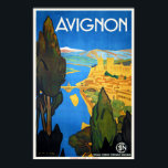 Vintage Retro Art Deco French Travel Avignon Poster<br><div class="desc">A reproduction print of a 1930s Art Deco poster featuring an ad promoting tourism to France Avignon Sur le pont/Sur le Pont d'Avignon. Digitally refurbished to bring out the original colours, even better and fix as many imperfections as possible. Please customise the poster size, texture, border and/or frame to suit...</div>