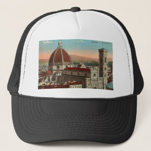 Vintage Retro Art Florence Italy Italia Cathedral Trucker Hat